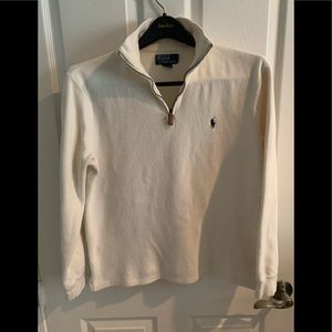 Men’s Ralph Lauren Off White Polo 1/2 ZIP Pullover
